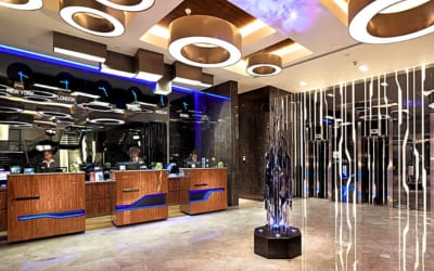 Lobby of a comfortable 4-star hotel in Istanbul
