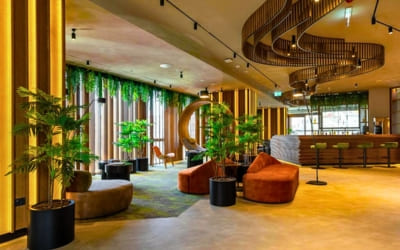 Lobby of a premium 5-star hotel like Radisson Blu Istanbul Asia